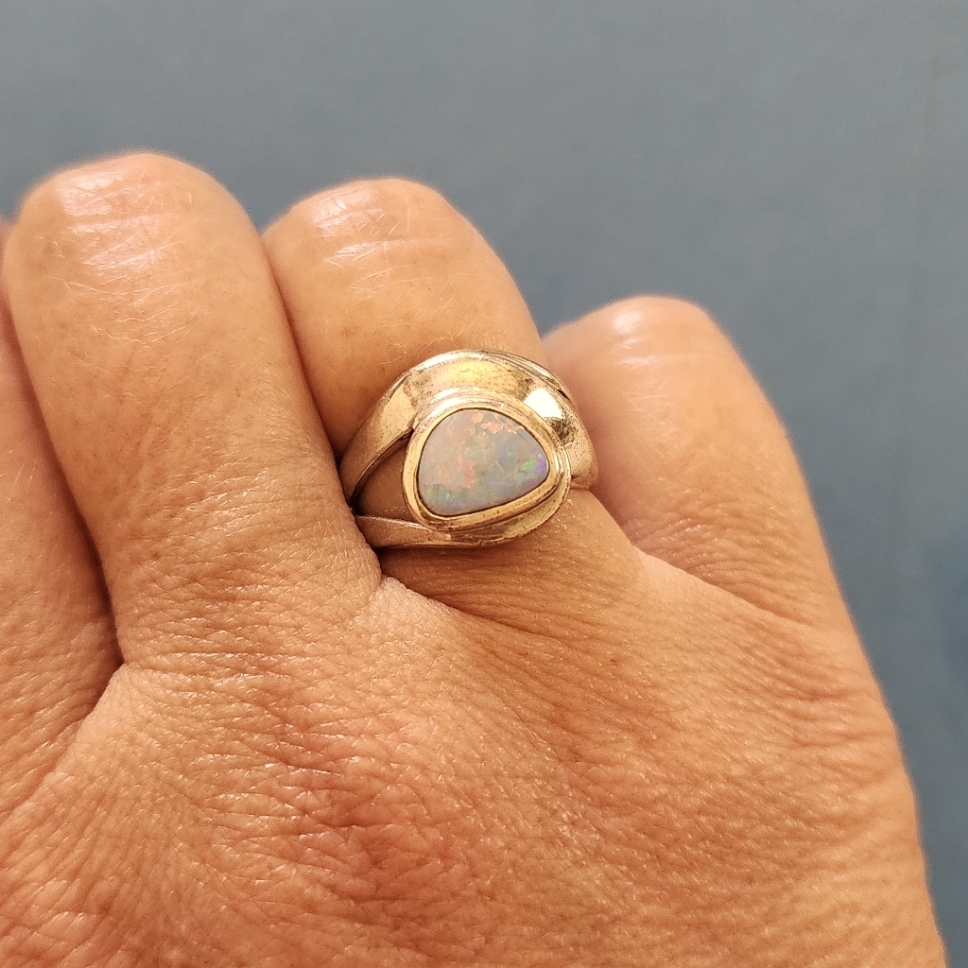 Silver Opal Ring
